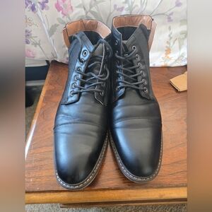 Steve Madden Black Leather Men's Boots